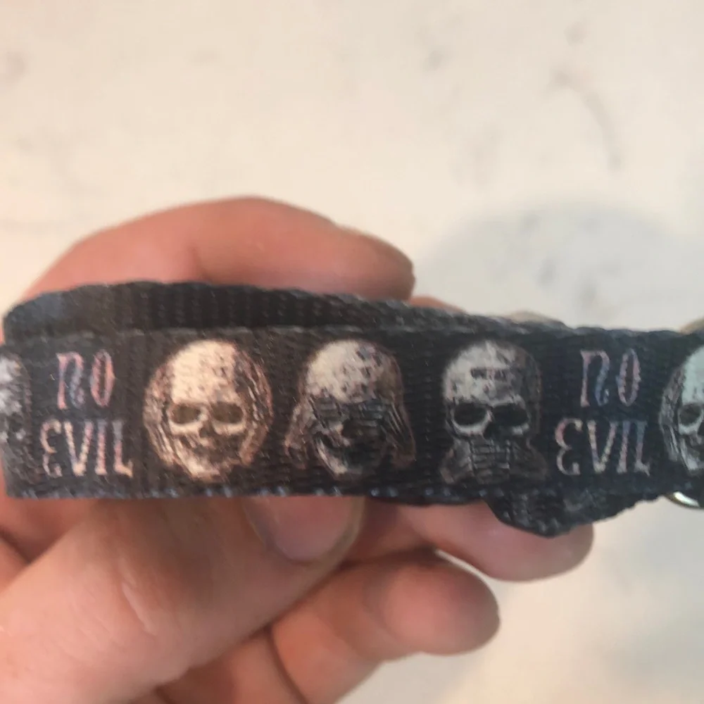 See No Evil Dog Collar Hardware